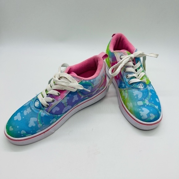 HEEELYS PRO 20 PINK & SKY BLUE ROLLER SNEAKERS YOUTH SZ 5 OR WOMENS SIZE 6 - Picture 12 of 15